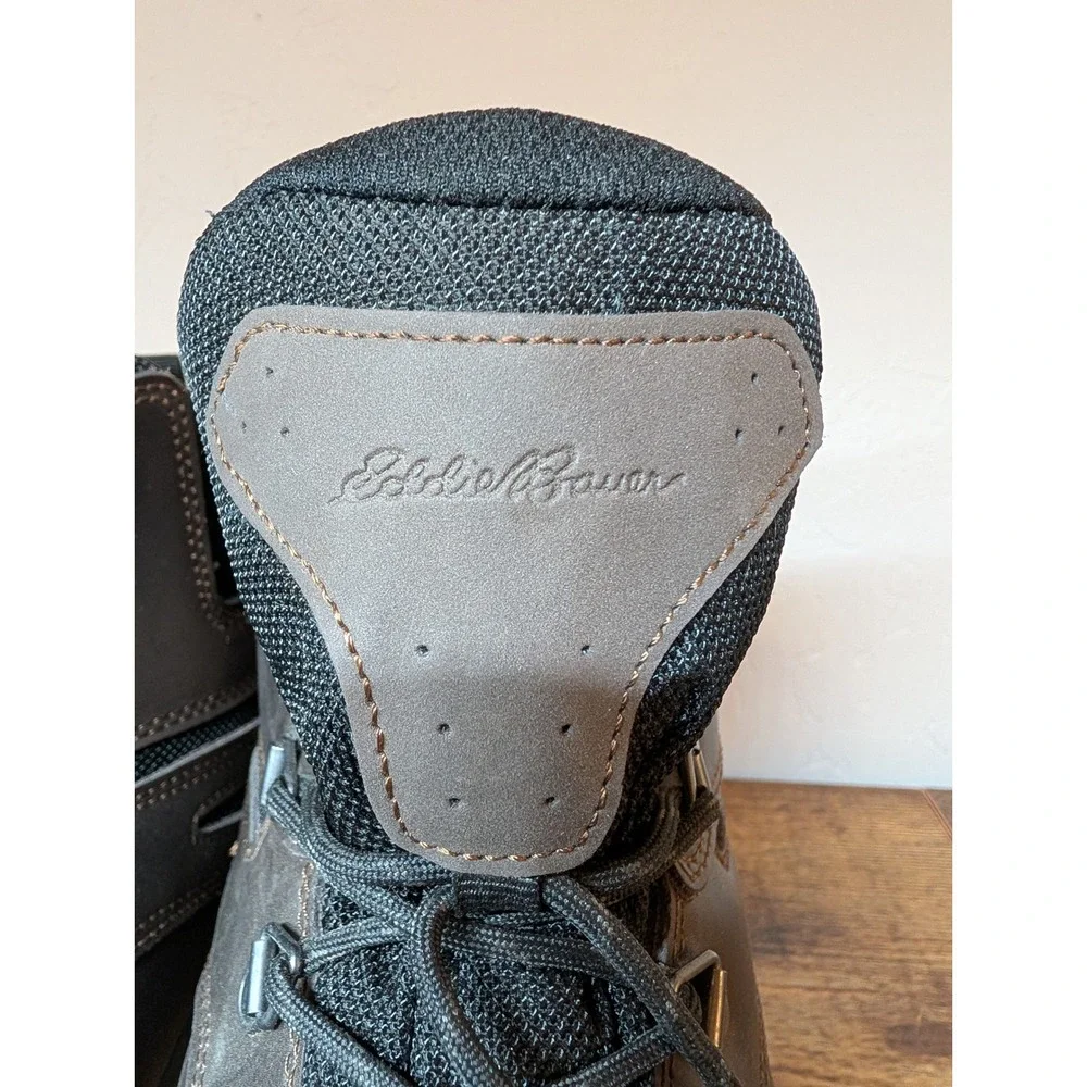 Eddie Bauer Everett Brown Leather Hiking Boots Mens 13‎ M Trail Outdoor